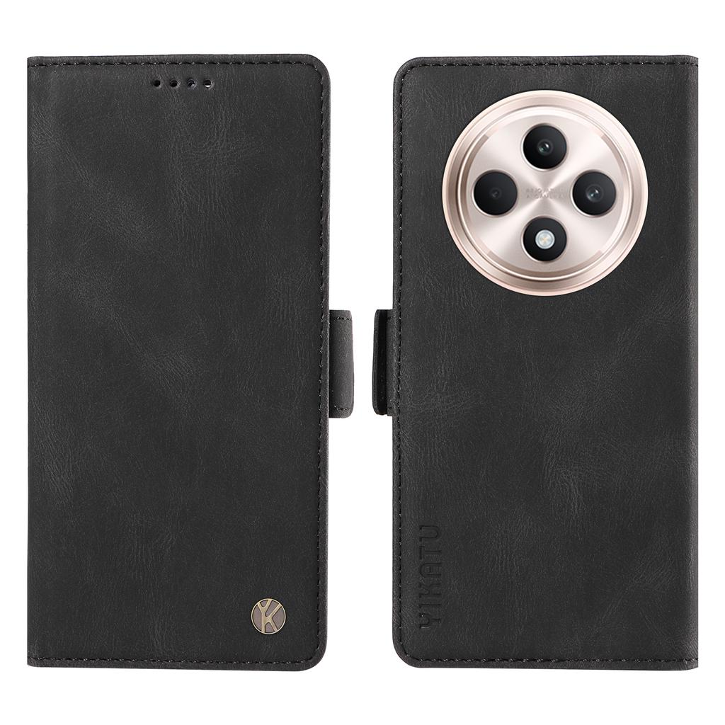 For Oppo Reno12 F 4G Case PU Leather Skin-Touch Phone Cover Folding Stand