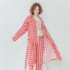 Sunday Lounge Women Red Check Robe Swjjagn0037