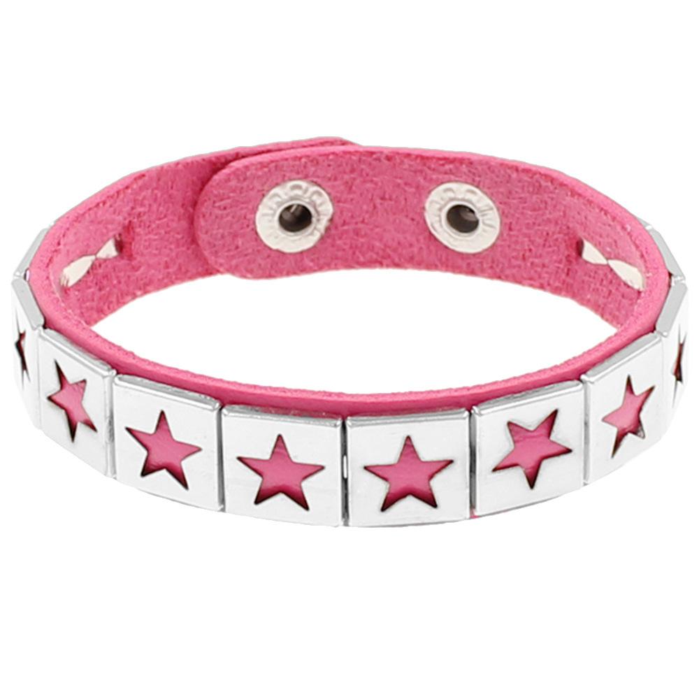 DIEZI Vintage Punk Star PU Leather Bracelet Gothic Cosplay Wrap Bracelet For Women Men Harajuku Bracelet Bangle Gift Jewelry