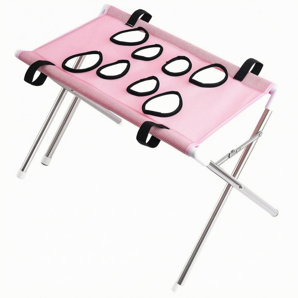 Foldable Pet Grooming Hammock with Metal Frame Space Saving Dog Cat Cradle Table for Nail Trimming Bathing Home Salon Use