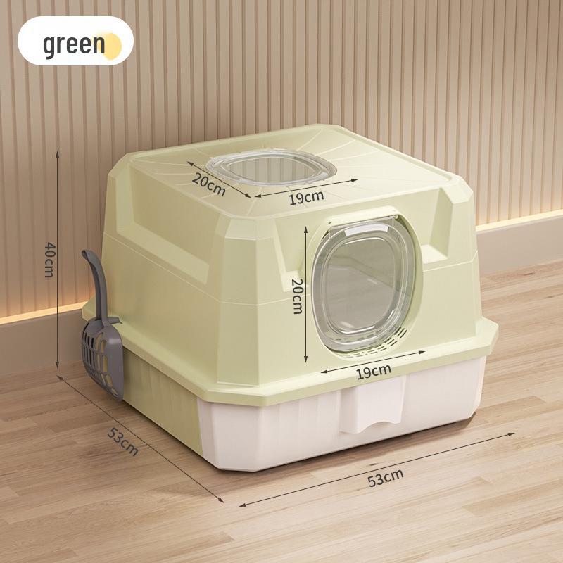 Large Enclosed Cat Litter Box with Detachable Drawer, Easy to Clean & Durable
