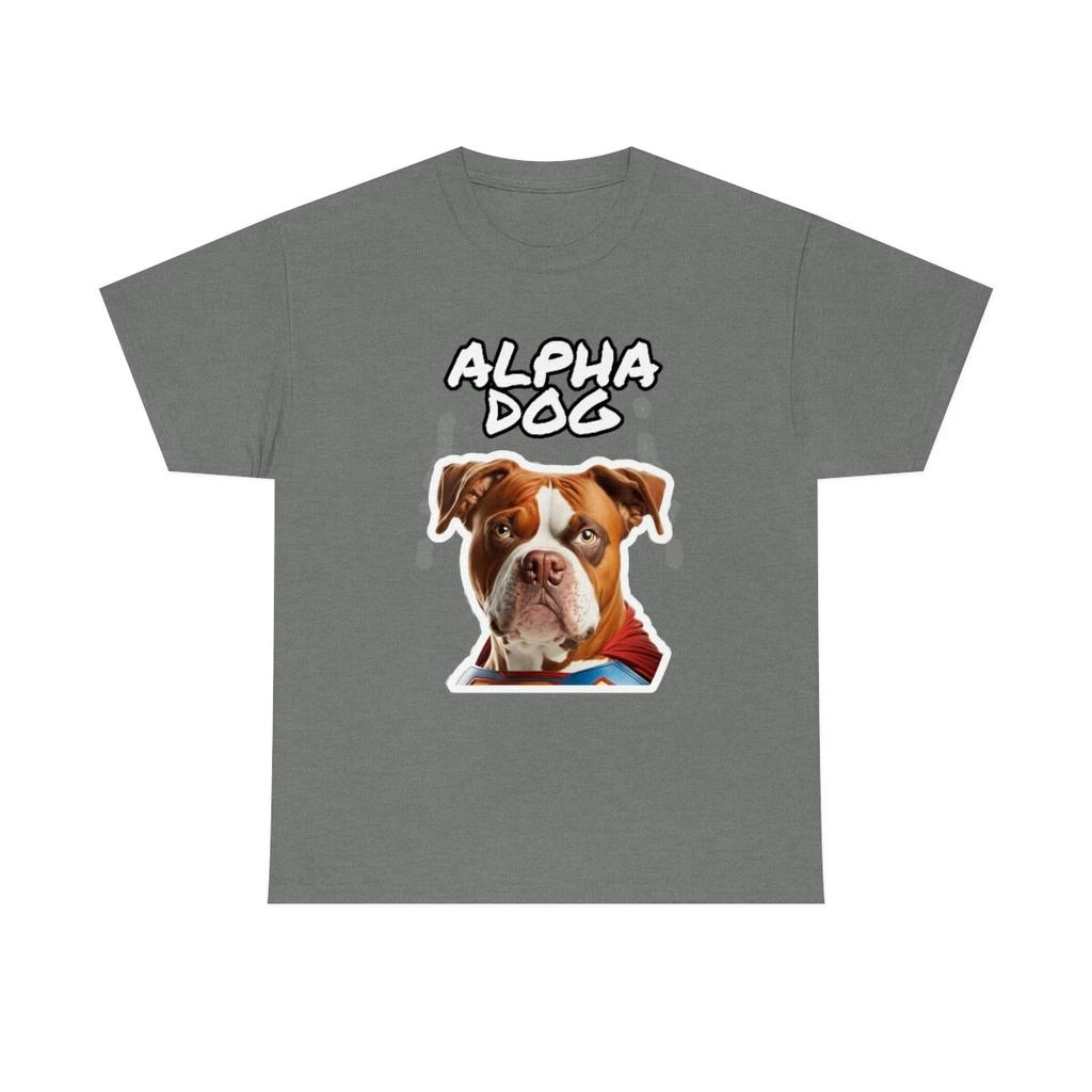 US Adults - Alpha dog - superman super hero - cute funny animal t shirt - Unisex