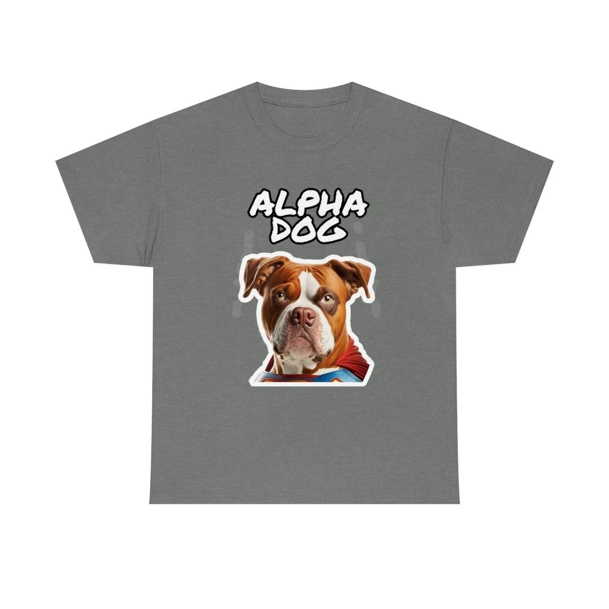 

US Adults - Alpha dog - superman super hero - cute funny animal t shirt - Unisex S