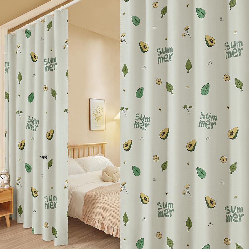 Punch-Free Movable Room Divider Curtain for Bedroom Privacy