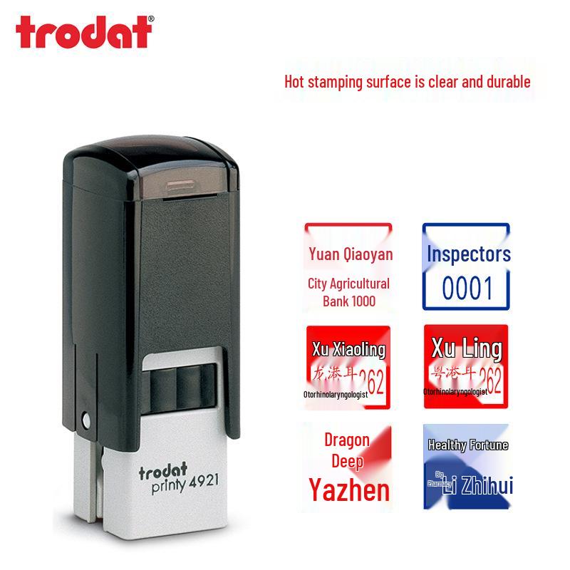 Zhuoda Self-Inking Stamp: 30x30mm, 40x40mm, Art, Signature, Quality Inspection, Finance Use