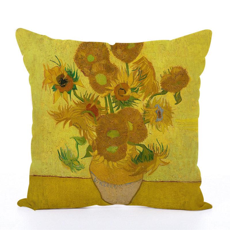 Oil Painting Style Pillowcases Decorative Pillowcases For Home Sofa And Dormitory