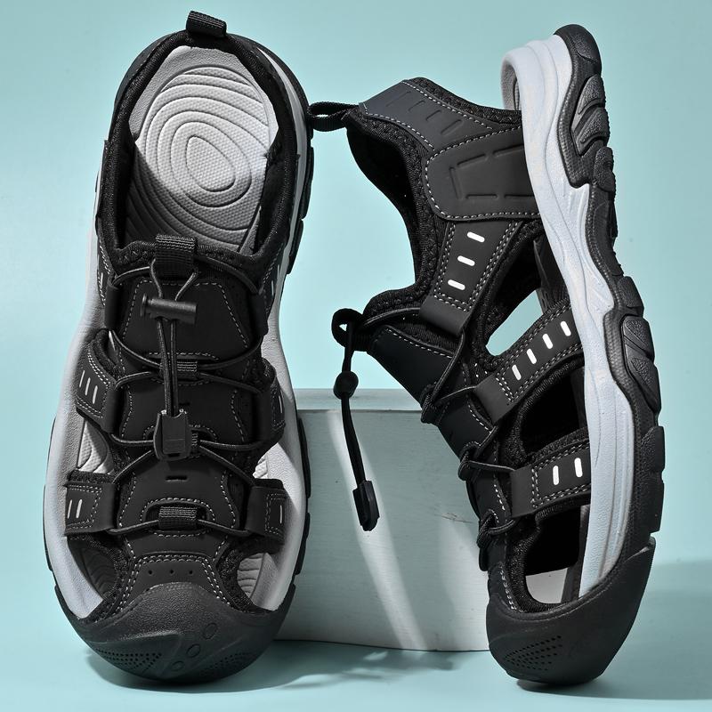 Fashion Quick Dry Wading Aqua Shoes Summer Men Sandals Comfortable Leather Mens Casual Slippers Fashion Besch Sneakers Outdoor Sandaly