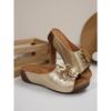 Cross-border New Large-size Women's Shoes Spring and Summer New Amazon Cross-border One Flower Open-toed Slippers European and American Sandals