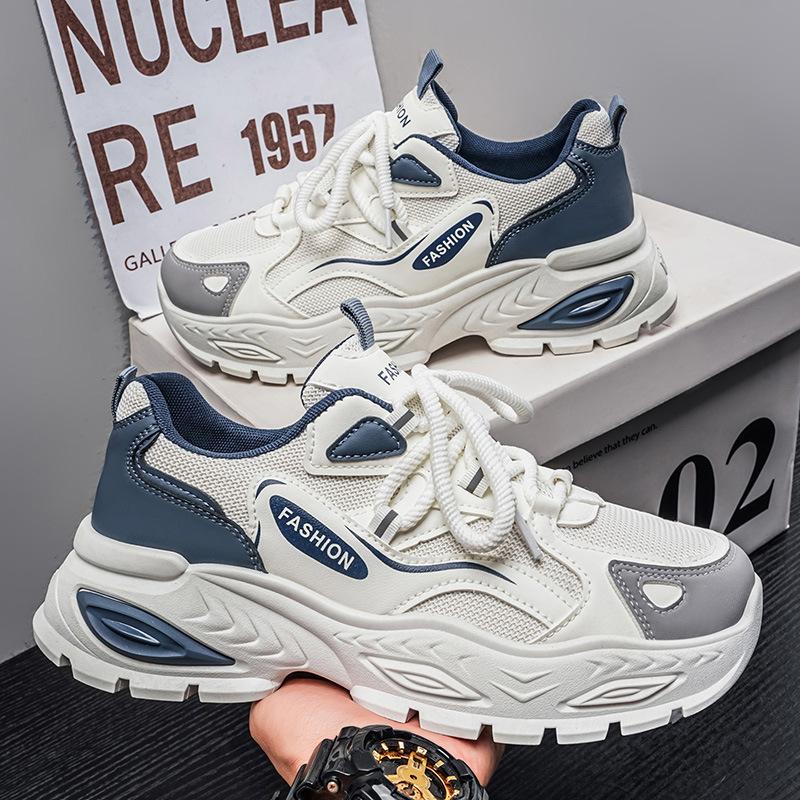New ModelSummer Dad Shoes Men'S Mesh Breathable Thick-Soled Versatile Sports Shoes Men'S Ins Trend Increases Men