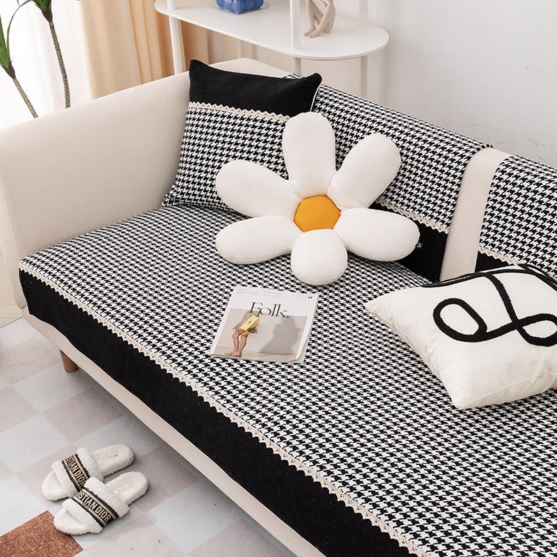 Japanese Cotton And Linen Woven Sofa Cushion Universal Fabric Non-Slip Seat Cushion Summer Simple Seat Cushion Sofa Cover Towel