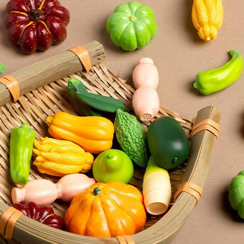Miniatures imitation légumes micro paysage ornements figurines pour décorations de maison décoration de chambre bricolage maison de poupée accessoires