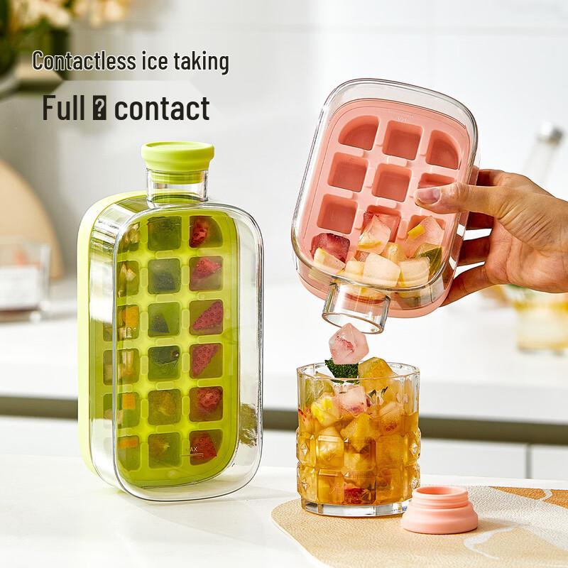 2-in-1 Press Ice Cube Maker Water Bottle