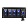 Rocker Switch Panel Blue Backlit Fast Charging for RV Marine Vehicles
