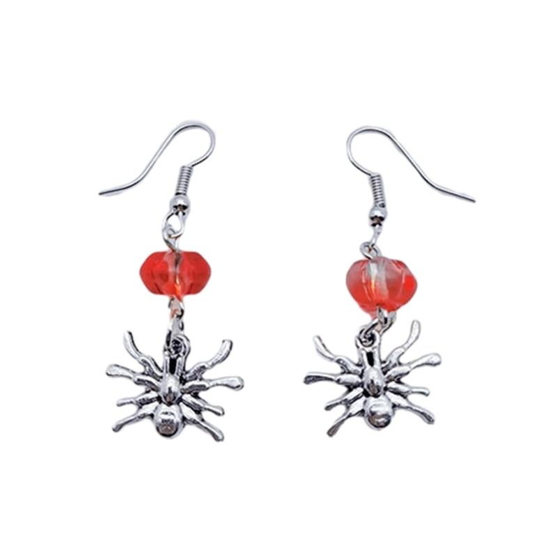 Серьги-пауки в готическом стиле Модные свисающие украшения-тыквы для ушей Серьги на Хэллоуин Модные подвески для ушей