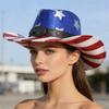 Fashionable Cowboy Hat with American Flag Design and Sequin Stars - Perfect for Parties Events and Everyday Wear for Men and