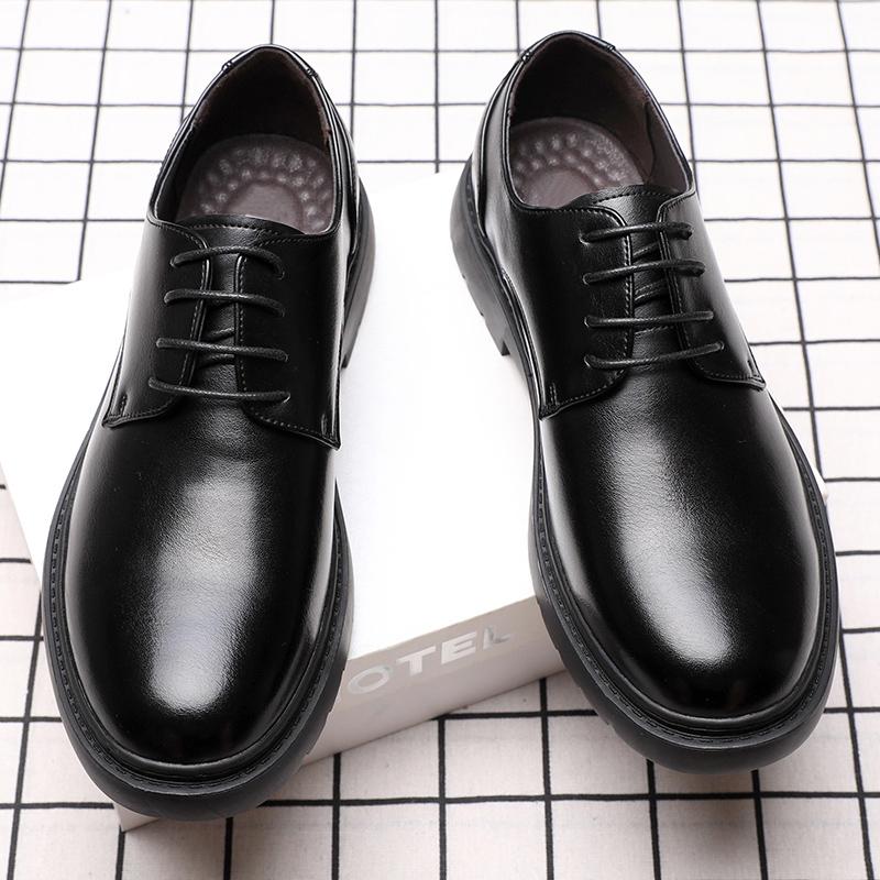 

Мужские черные кожаные туфли Офисная/Повседневная обувь JZ 6196-102 44 чёрный