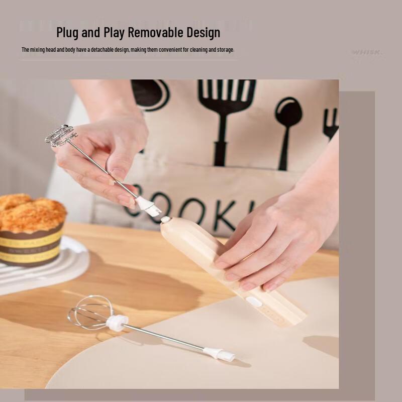 ZISIZ Handheld USB Rechargeable Electric Egg Beater