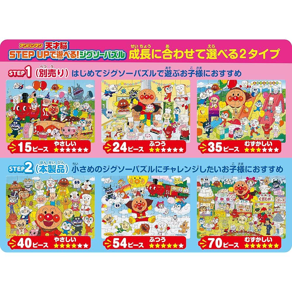 Agatsuma Anpanman Genius Brain Step Up Jigsaw Puzzle Step 2 Educational Toy