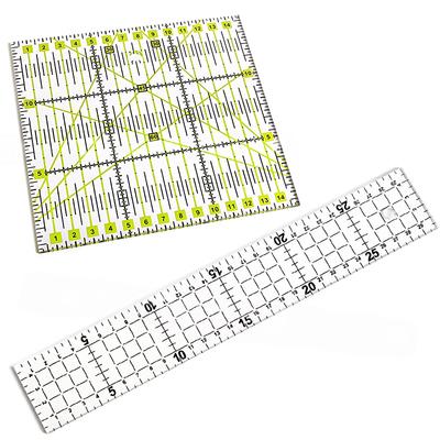 1 Stück Acryl Lineal Quilten Patchwork Lineal Transparent Messwerkzeuge 15x15cm 5x30cm Rasterdesign Nähen Handwerk DIY Lineale ZYF