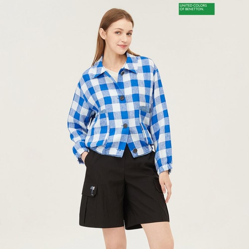 

[Benetton] Benetton Pensy Check Jumper Bajp57431 BL_blue/42