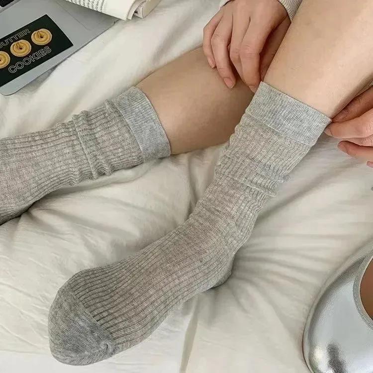 Sexy Black White Soild Color Long Socks Women Over Knee Thigh High Over The Knee Stockings Lolita Ladies Girls Warm Knee Socks