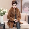 New imitation rabbit fur coat women's medium and long slim and thin fox fur collar mink hair thickened coat