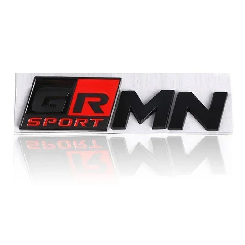 3D Metal GR Sport MN GRMN Letters Car Fender Rear Trunk Badge Emblem Sticker For RZ RC RS Corolla Camry Prius Accessories