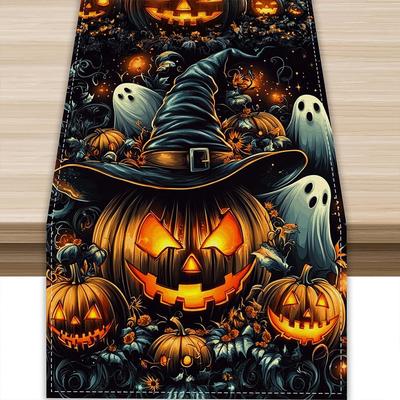 2025 Slitesterk Halloween Bordløper Laget Av Slitesterkt 100 % Polyesterstoff Halloween Dekor Elegant 33X183cm/33X120cm/33X275cm