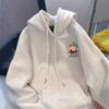 Plus Size Crayon Shin-chan Cute Hooded Sweatshirt for Men - Oversized Autumn Top