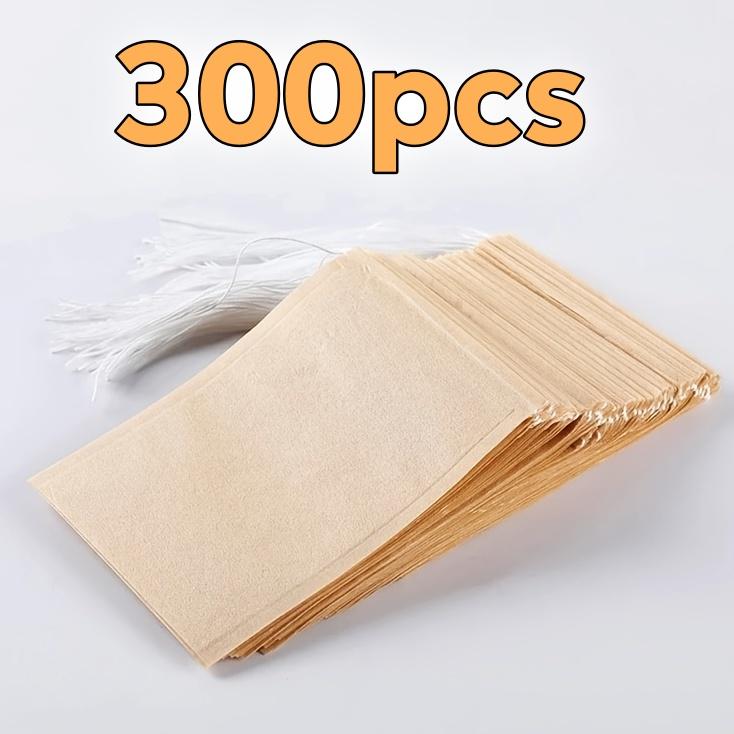 300pcs Drawstring Filter Paper Bags for Coffee Tea Natural Biodegradable Disposable Brewer Empty Tea Infuser Bag Set for Brewing