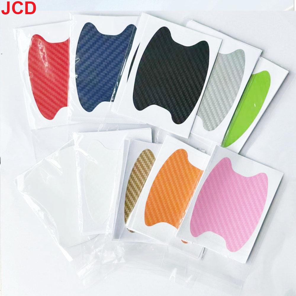 4Pcs/Set Car Styling Mouldings Sticker Car Door Sticker Carbon Fiber Scratches Resistant Cover Auto Handle Protection Film Parts