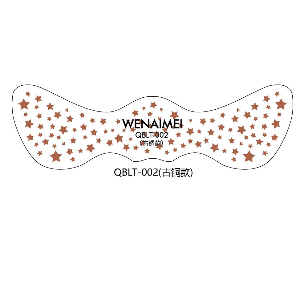 Hot Stamping Face Freckles Tattoo Sticker Hot Silver Laser Gold Party Disposable Waterproof Sticker Set