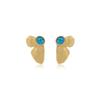 French Retro Irregular Flower Texture Stud Earrings, Medieval Light Luxury High-End Metal Style Fashion Temperament Earrings
