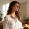 With Alloy Metal Leaf Pendant For Women Fashion Jewelry