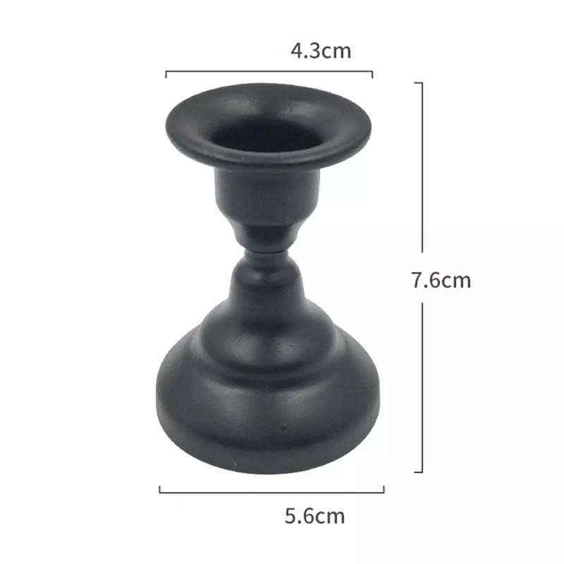 2x Iron Candles Stick Holder Candle Stand Simple Candle Holder for Pillar