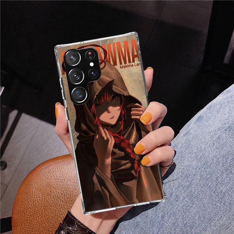 C-Chainsaw Mans Makima Phone Case For Samsung Galaxy S24 S25 Edge S26 Ultra S23 S22 S21 Plus S20 FE + Personalized Print Cover G