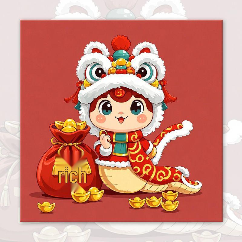 2025 Year of the Snake DIY Hand-Painted Acrylic Decompression Painting Kit