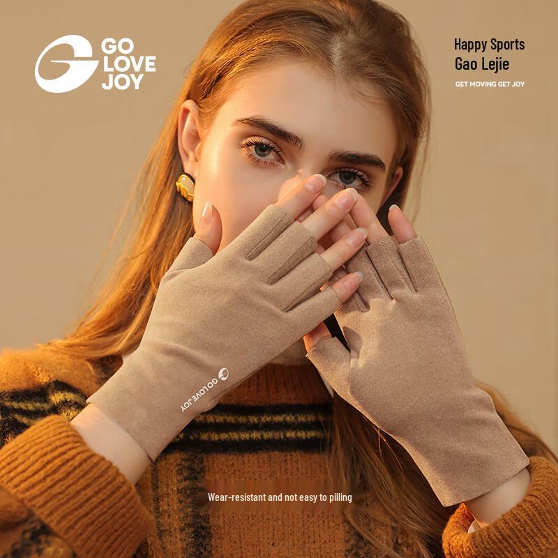 GOLOVEJOY Women s Winter Fleece-Lined Half-Finger Gloves One Size