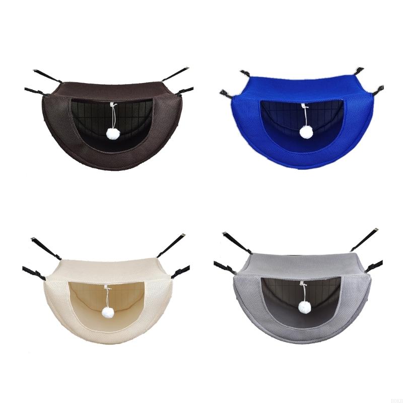 B0KB Kitten Hanging Hammock Breathable Mesh Sleeping Bed Pet Cage Habitat Decor