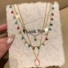 Vintage Multi-Layer Stacking Necklace - Women's Luxury Seaside Clavicle Chain, French-Style Accessory.