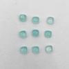 Natural Aqua Chalcedony Squre Cushion Cabochon Loose Gemstone Lot 49 Pcs 5 MM 36 CT For Jewelry Making