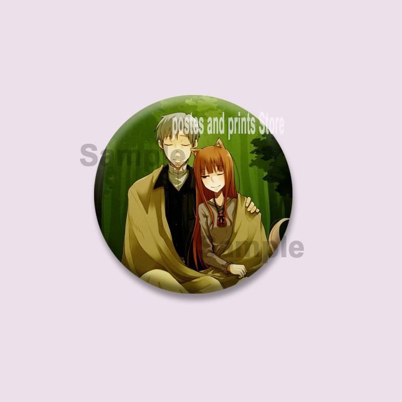 Cute Anime Spice and Wolf Enamel Badges Cartoon Manga Brooches for Backpacks Clothing Jewelry Accessories Circular Lapel Pins