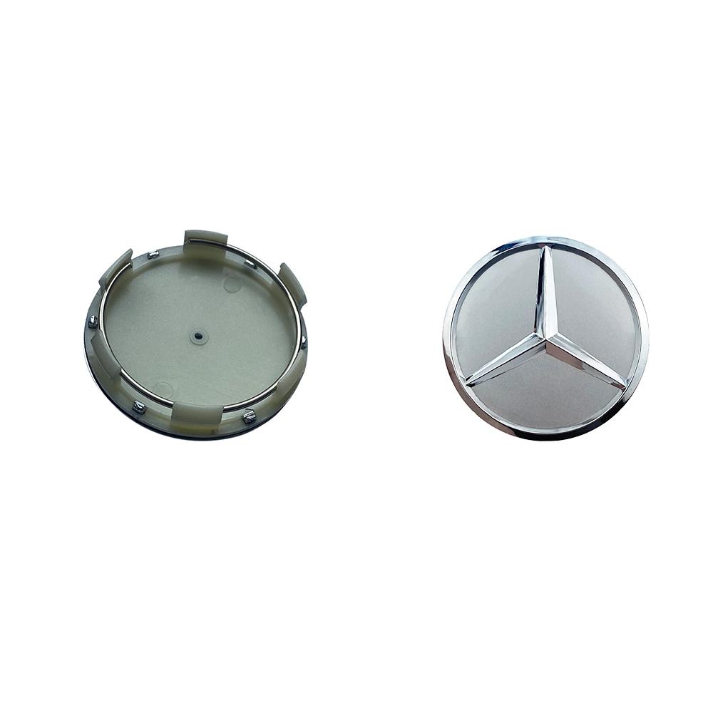 4Pcs 60MM Black Silver Car Wheel Center Hub Cap Badge Logo Cover Accessories For Mercedes Benz W205 W204 W203 A C E B Class