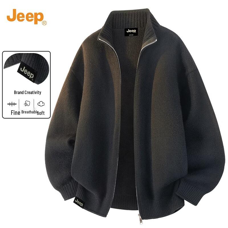 Jeep Men's Casual Half-Zip Knit Cardigan