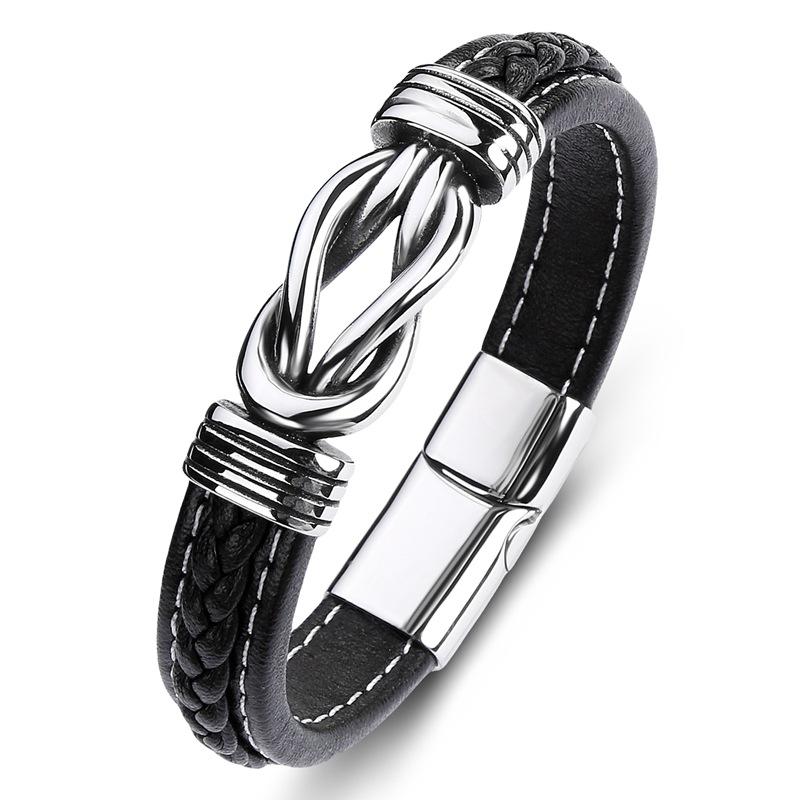 2026 Jewelry, European and American Men s and Women s Leather Bracelets 16.5CM