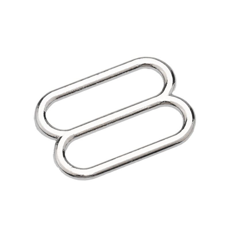 Rubber-Coated Alloy Bra and Swimsuit Strap Adjustment Buckles with O-Ring.