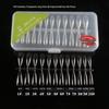 Seamless Transparent Water Drop Nail Art Tips - Ballet & Almond Square Shapes (240 Pieces)