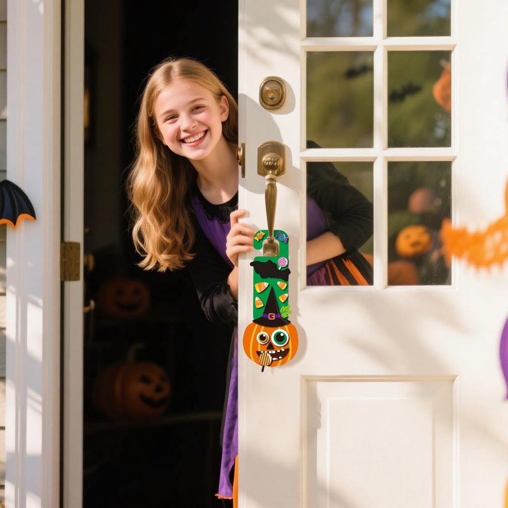 DIY Children's Cartoon Halloween Decorative Door Stickers, Festival Pumpkin Festival Game Set .