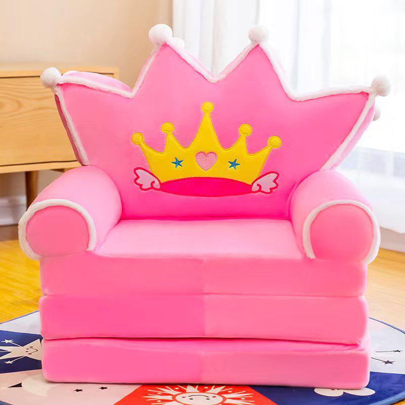 Foldable Cartoon Animal Plush Sofa Chair for Kids