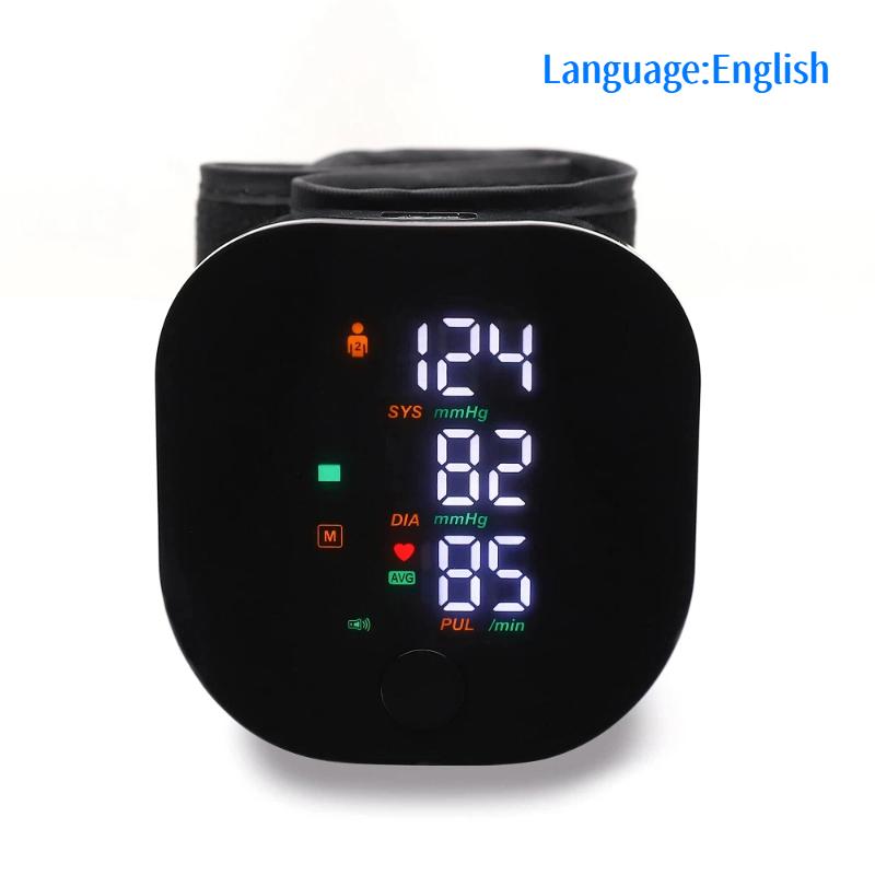 High-Precision LCD Blood Pressure Monitor, Electronic Wrist Device for Home Health Monitoring